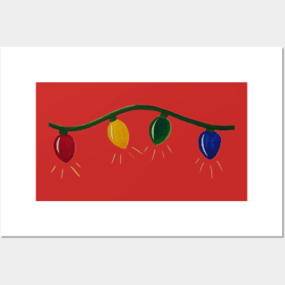 Christmas lights Posters and Art